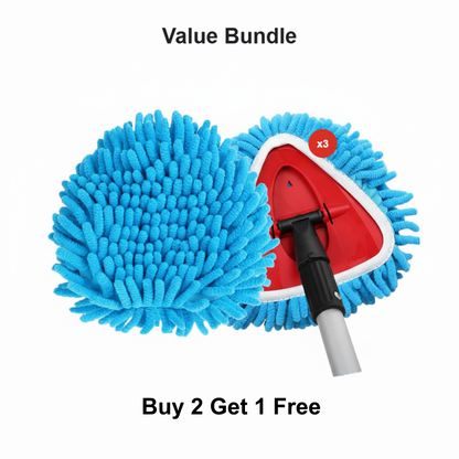 🧹 Chenille spinnmoppehode – ultraabsorberende mikrofiberrefillpads | Våt og tørr bruk | Maskinvaskbar | Passer de fleste spinnmopper ✨