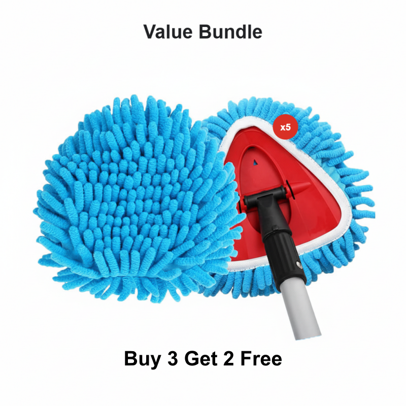 🧹 Chenille spinnmoppehode – ultraabsorberende mikrofiberrefillpads | Våt og tørr bruk | Maskinvaskbar | Passer de fleste spinnmopper ✨