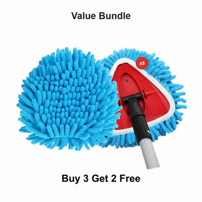🧹 Chenille spinnmoppehode – ultraabsorberende mikrofiberrefillpads | Våt og tørr bruk | Maskinvaskbar | Passer de fleste spinnmopper ✨