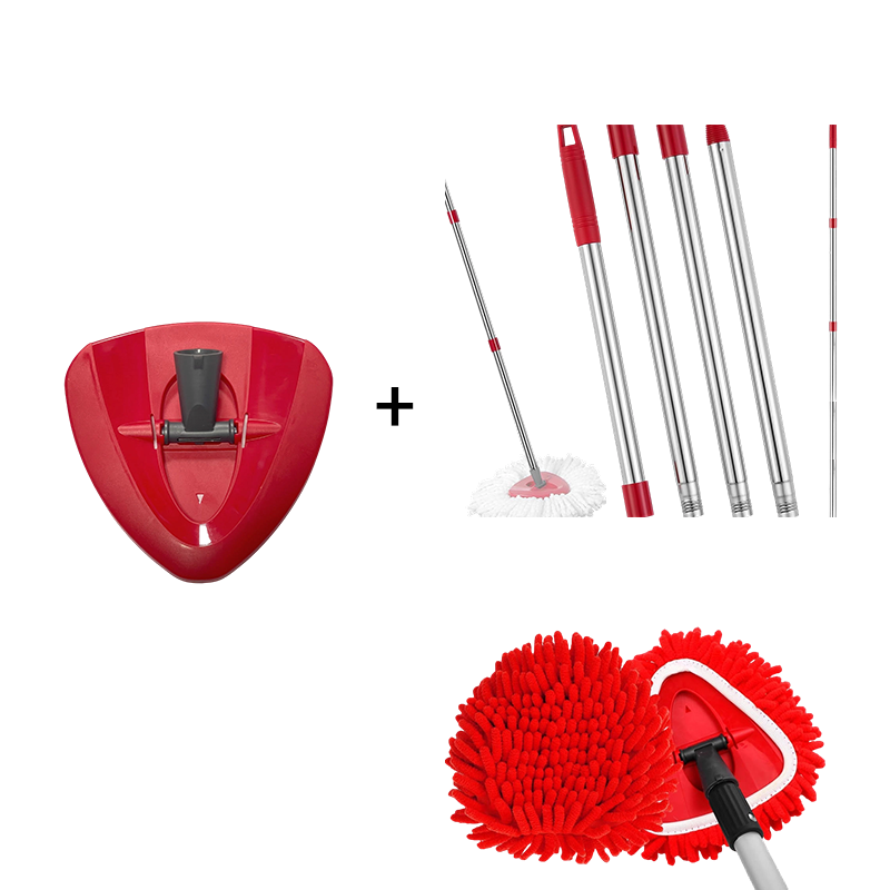 🧹 Chenille spinnmoppehode – ultraabsorberende mikrofiberrefillpads | Våt og tørr bruk | Maskinvaskbar | Passer de fleste spinnmopper ✨