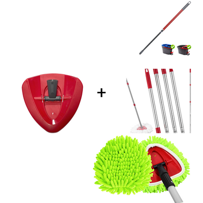 🧹 Chenille spinnmoppehode – ultraabsorberende mikrofiberrefillpads | Våt og tørr bruk | Maskinvaskbar | Passer de fleste spinnmopper ✨