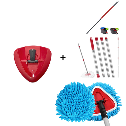 🧹 Chenille spinnmoppehode – ultraabsorberende mikrofiberrefillpads | Våt og tørr bruk | Maskinvaskbar | Passer de fleste spinnmopper ✨
