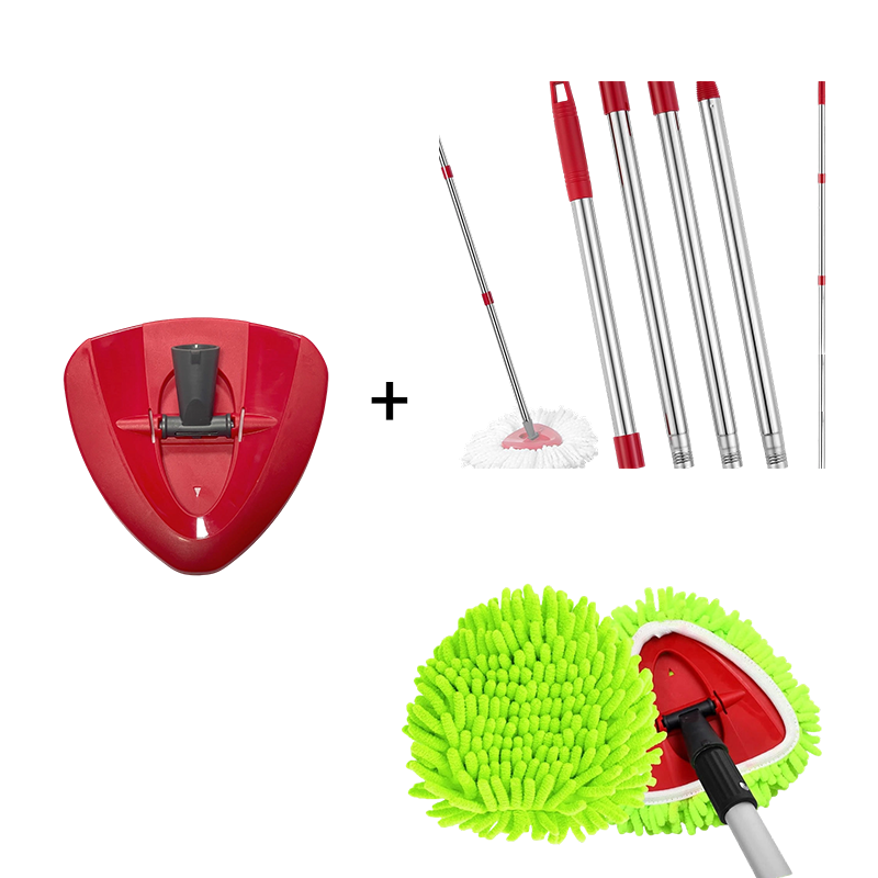 🧹 Chenille spinnmoppehode – ultraabsorberende mikrofiberrefillpads | Våt og tørr bruk | Maskinvaskbar | Passer de fleste spinnmopper ✨
