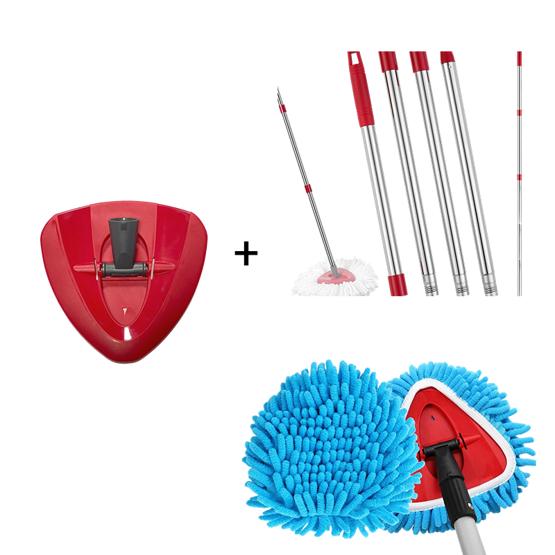 🧹 Chenille spinnmoppehode – ultraabsorberende mikrofiberrefillpads | Våt og tørr bruk | Maskinvaskbar | Passer de fleste spinnmopper ✨