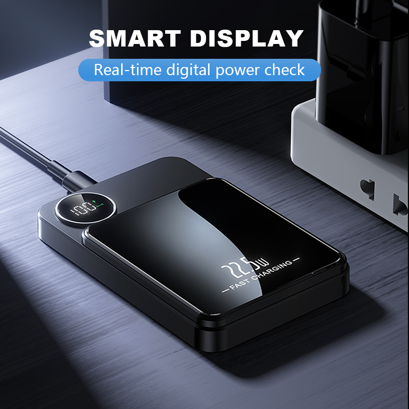 🔋⚡ 22,5 W powerbank – magnetisk, slank, lader opp 3 enheter samtidig!