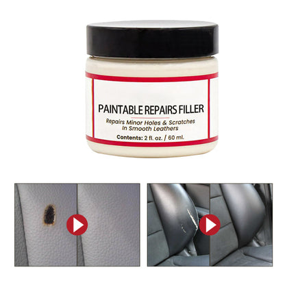 🧴 50% RABATT! Lærreparasjonsfyller – Fyller Riper & Skader i Skinnmøbler & Tilbehør! ✨ Langvarig & Elastisk – Trygg & Miljøvennlig Formel. 🖌️ Enkel Påføring