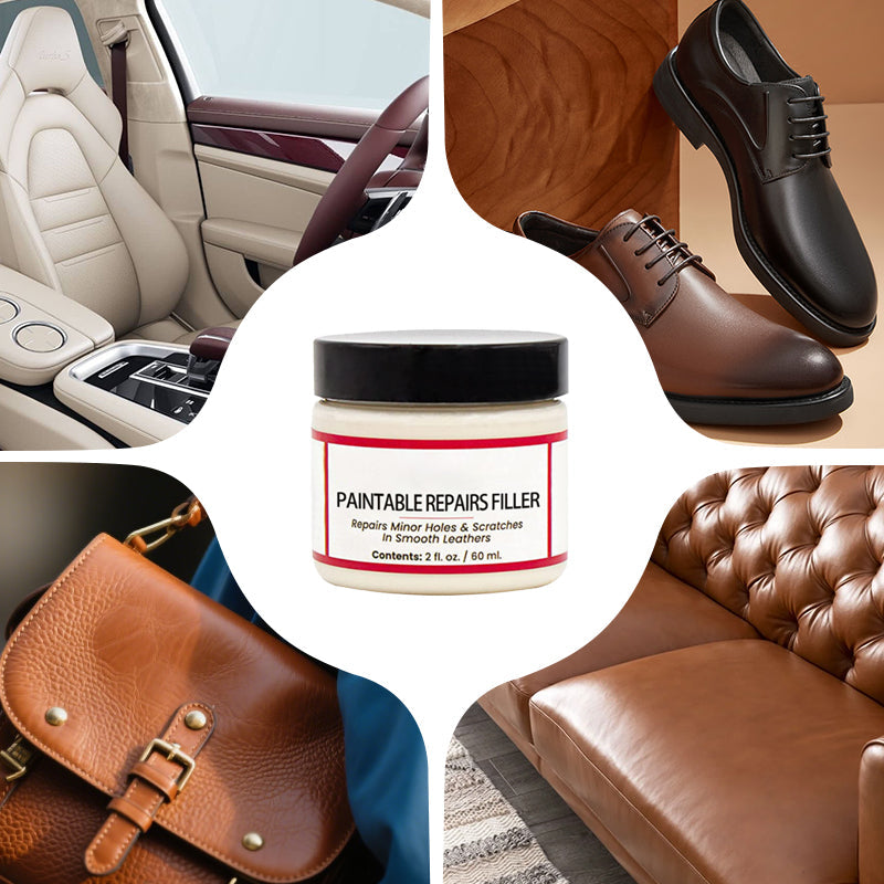 🧴 50% RABATT! Lærreparasjonsfyller – Fyller Riper & Skader i Skinnmøbler & Tilbehør! ✨ Langvarig & Elastisk – Trygg & Miljøvennlig Formel. 🖌️ Enkel Påføring