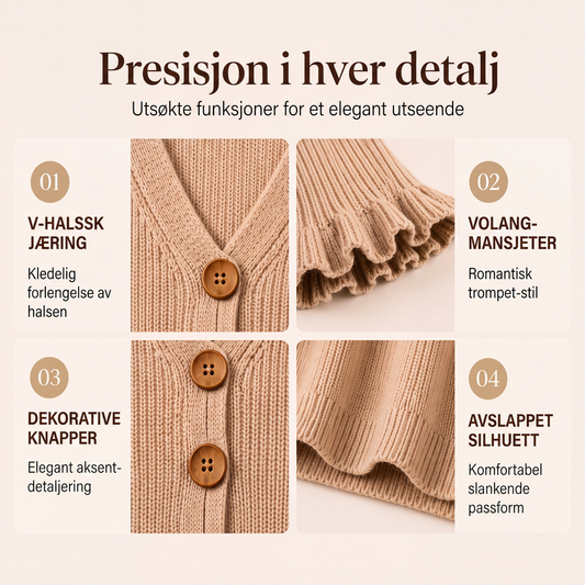 Damegenser med V-hals og avslappet passform