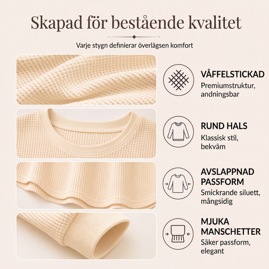 Vaddad stickad luvtröja för kvinnor med lös passform