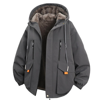 🔥 50 % RABATT! 🧥 Parka med hette og plysjfôr for menn — Hold deg varm med stil denne vinteren ❄️