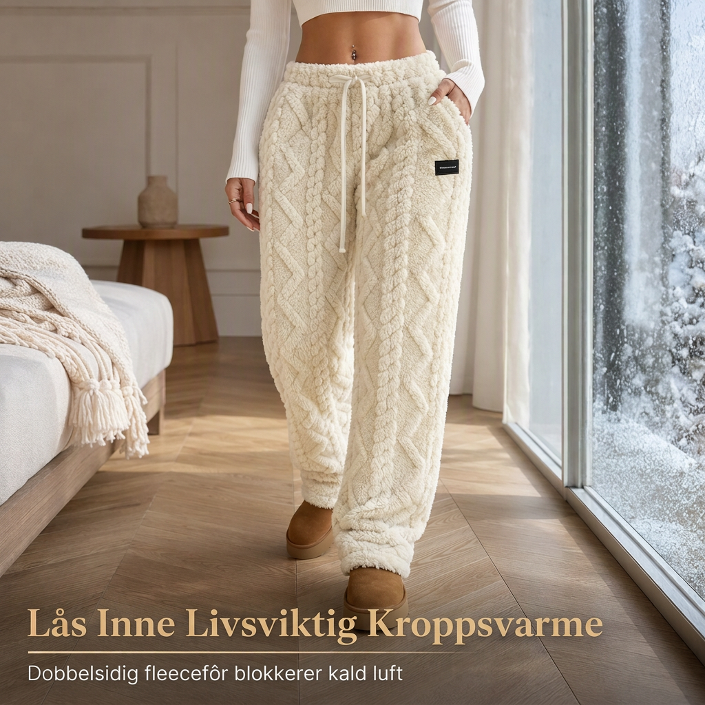 Dame termobukser med mykt fleecefôr – Varme og komfortable vinterbukser 🔥❄️