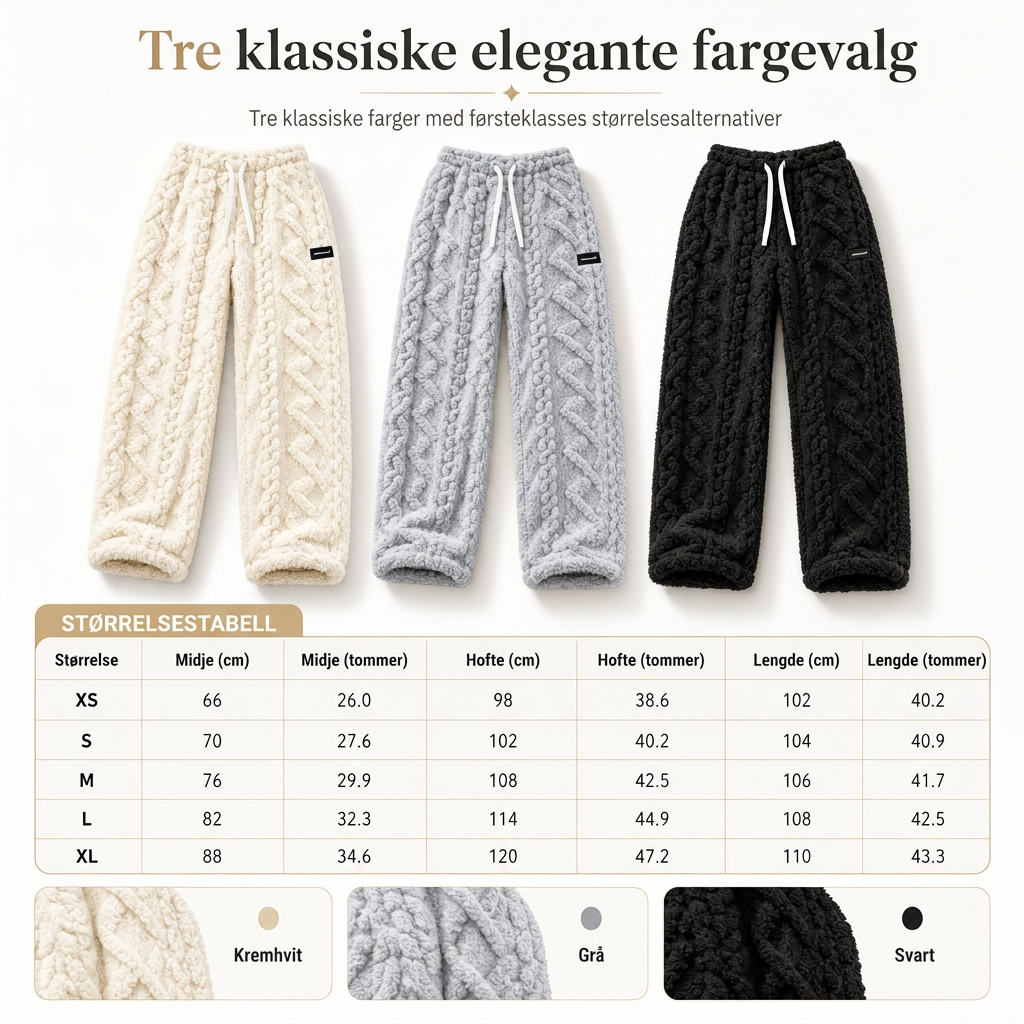 Dame termobukser med mykt fleecefôr – Varme og komfortable vinterbukser 🔥❄️