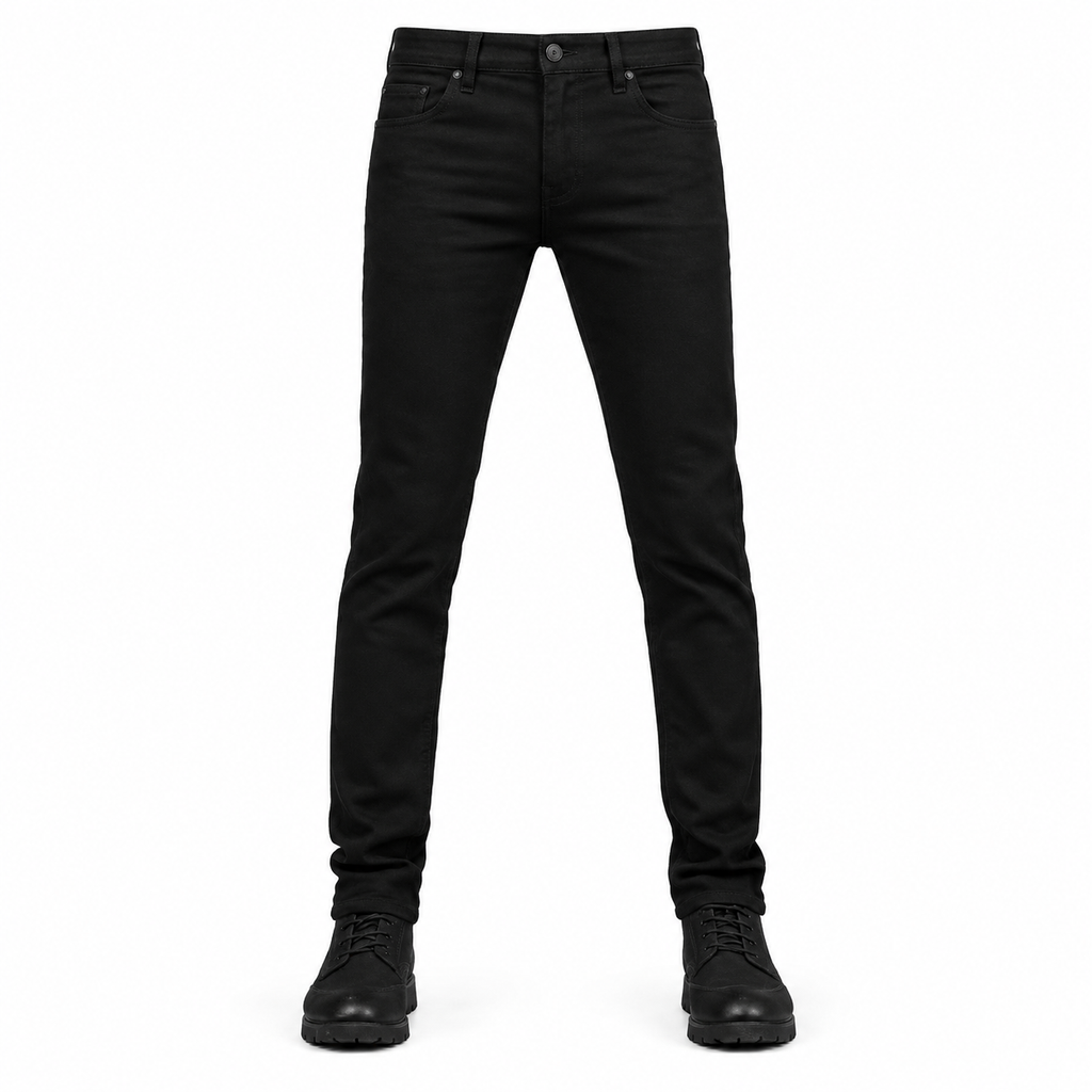Boe Stretch Slim Fit Jeans, Avslappende Mid Rise Denim Bukser