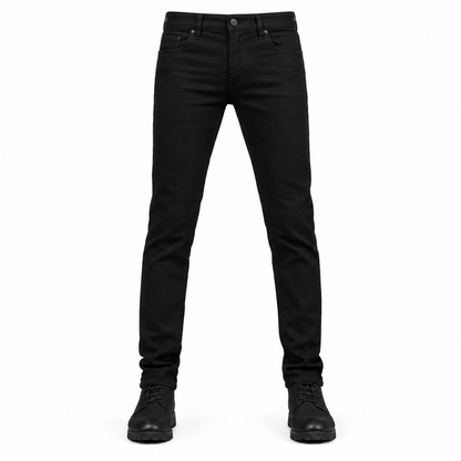 Boe Stretch Slim Fit Jeans, Avslappende Mid Rise Denim Bukser