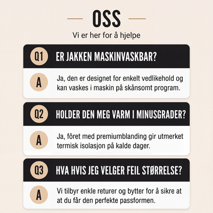 Varm hettejakke for menn, vinter