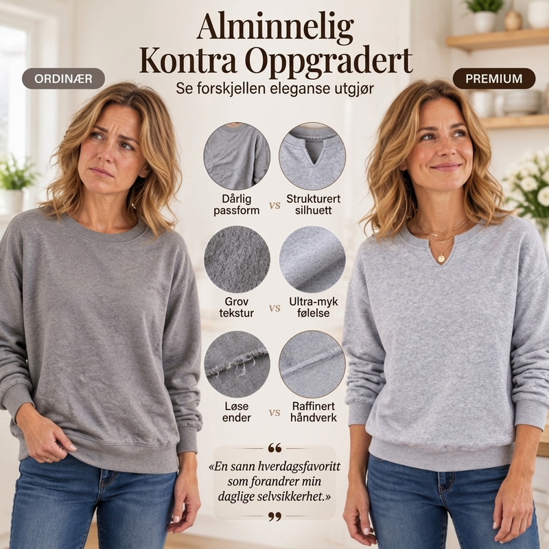 Casual damegenser med splittet V-hals