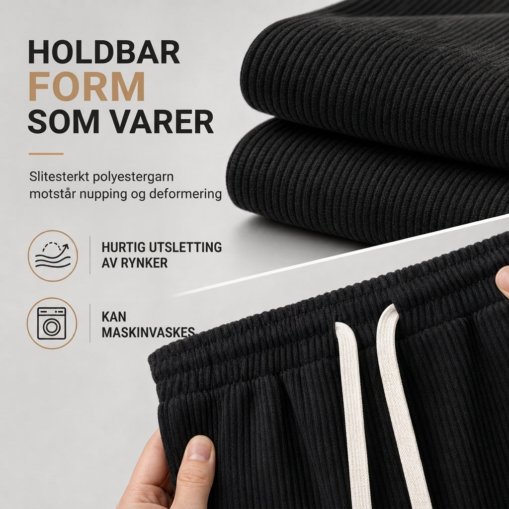 Herre lette fløyelshoser – Løs passform og rette ben i avslappet stil ✨👖🍂