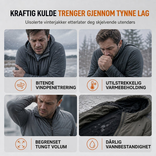 👍👍Den laveste prisen, men den beste kvaliteten!✨ Kjøp den nå! Vinterjakke for menn med fleecefôr og avtakbar hette