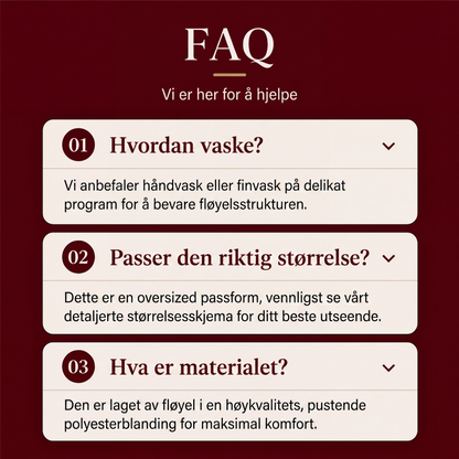 Damevelour genser med hette