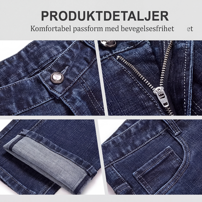 Varme rette jeans for menn med fôr