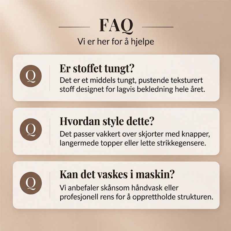 Lang fløyel i plaid med skrå krage for kvinner