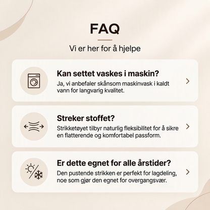 Damesett med skulderfri langermet topp og viddebena bukse