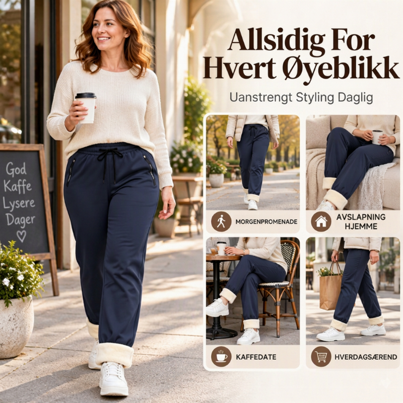 Uformelle termiske sportssweatbukser for kvinner