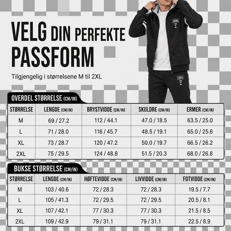 Tykt genser- og buksesett med hette for menn – Varmt og komfortabelt loungesett ✨🧥🍂