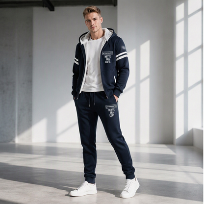Tykt genser- og buksesett med hette for menn – Varmt og komfortabelt loungesett ✨🧥🍂