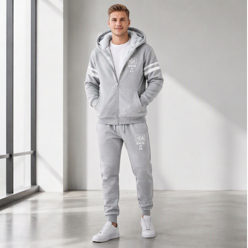 Tykt genser- og buksesett med hette for menn – Varmt og komfortabelt loungesett ✨🧥🍂