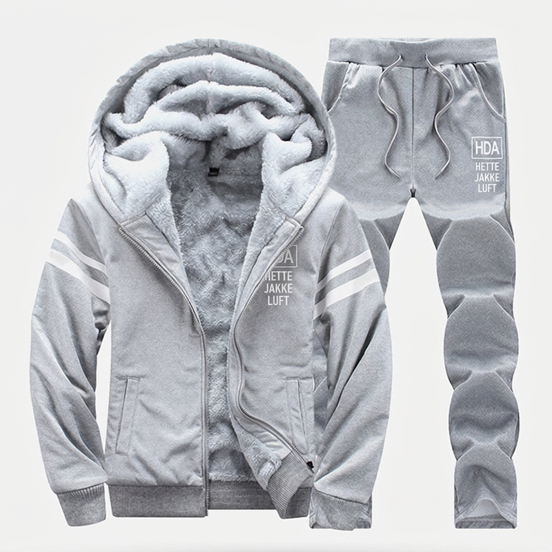 Tykt genser- og buksesett med hette for menn – Varmt og komfortabelt loungesett ✨🧥🍂