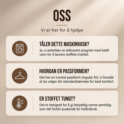 Avslappet herrejakke med hette og varm fôr