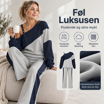 Kvinner Uformell Fargeblokk Off-Shoulder 2-delt Sett
